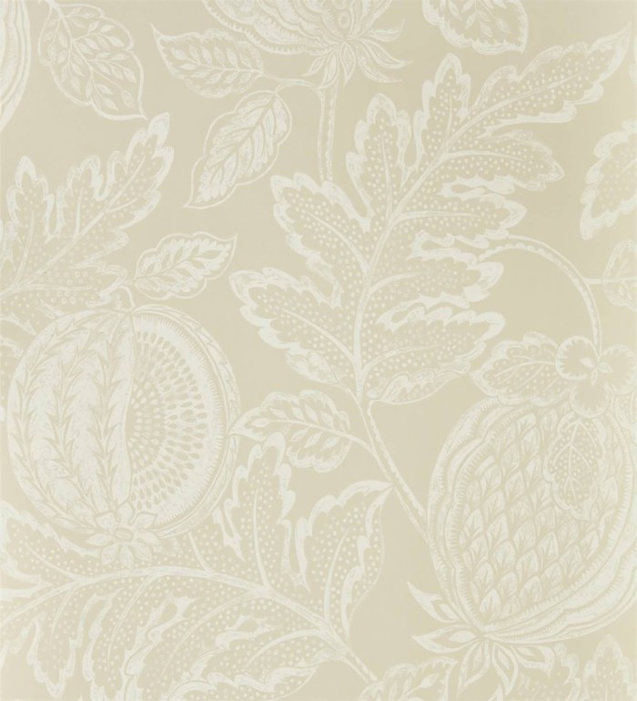 Papel pintado hojas y frutas estilo hindú - Dominican Fruits 127745