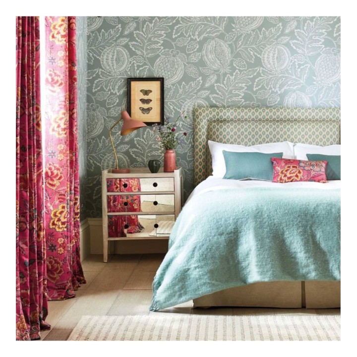 Papel pintado hojas y frutas estilo hindú - Dominican Fruits 127745