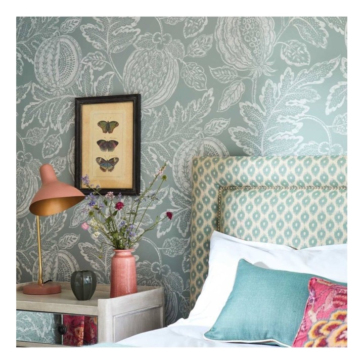 Papel pintado hojas y frutas estilo hindú - Dominican Fruits 127745