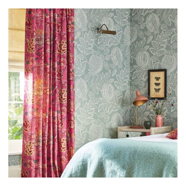 Papel pintado hojas y frutas estilo hindú - Dominican Fruits 127745