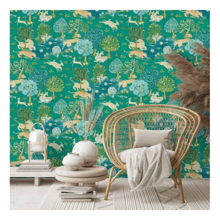 Papel pintado tapiz jardín imperial estilo hindú - Imperial Garden 127750