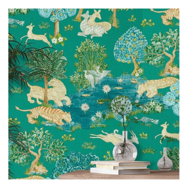 Papel pintado tapiz jardín imperial estilo hindú - Imperial Garden 127750