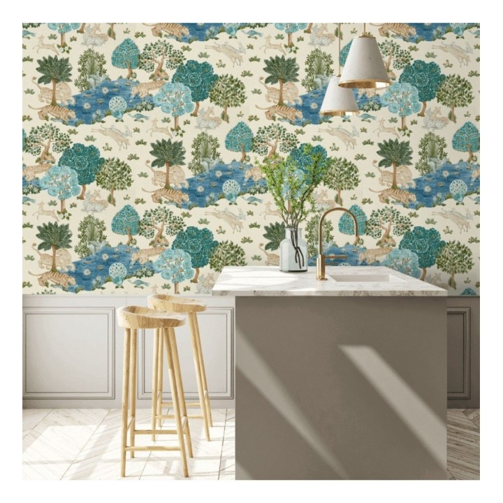 Papel pintado tapiz jardín imperial estilo hindú - Imperial Garden 127751