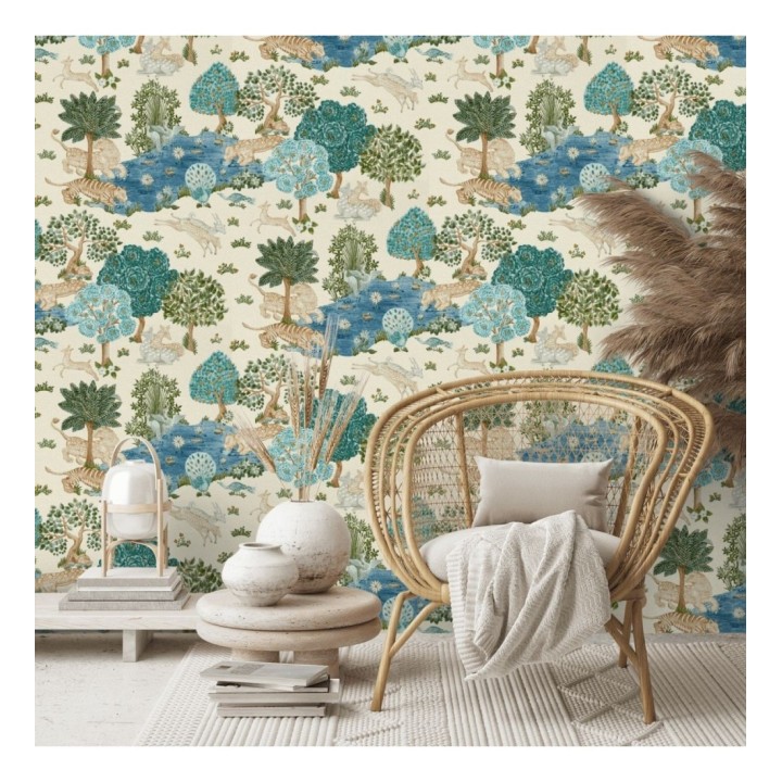 Papel pintado tapiz jardín imperial estilo hindú - Imperial Garden 127751