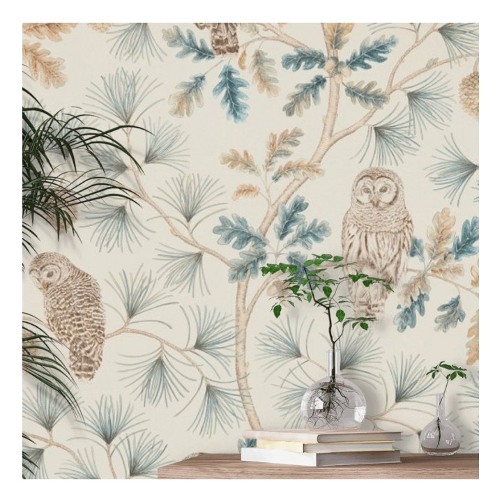 Papel pintado de búhos en ramas de árboles - Albus Forest 127760