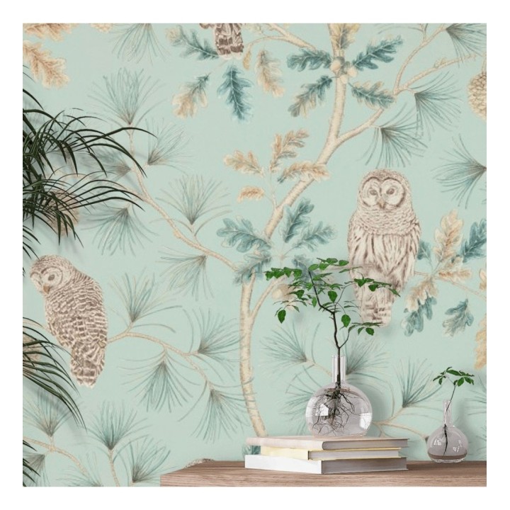 Papel pintado de búhos en ramas de árboles - Albus Forest 127761