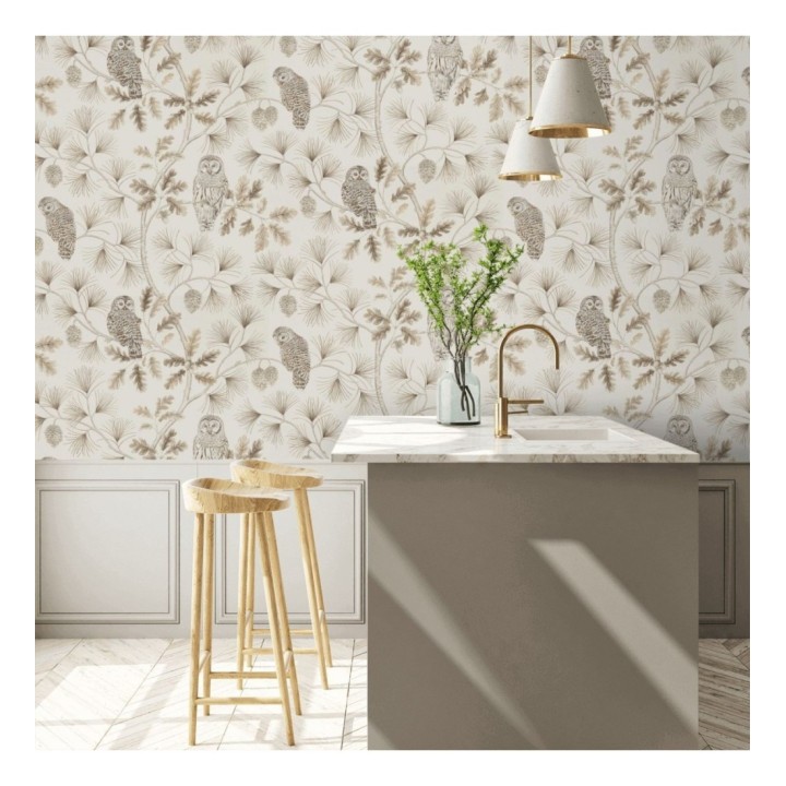 Papel pintado de búhos en ramas de árboles - Albus Forest 127763
