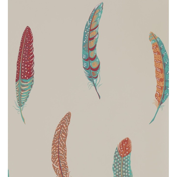 Papel pintado plumas grandes colores vivos - Haima Feathers 127766