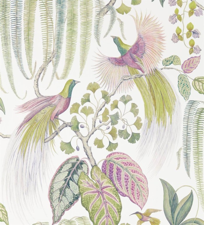 Papel pintado artístico de aves y plantas - Rinko Royal 127788