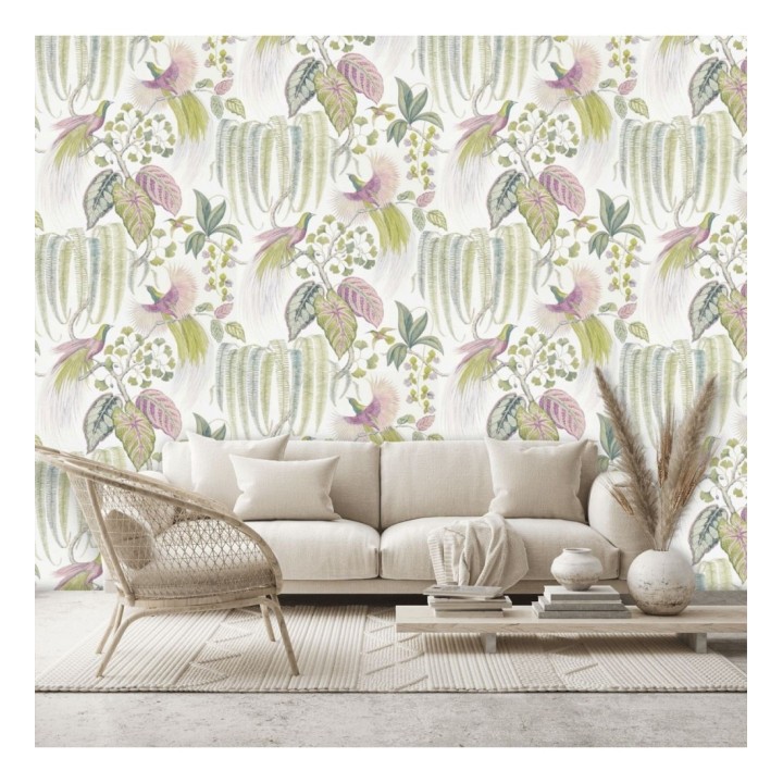 Papel pintado artístico de aves y plantas - Rinko Royal 127788