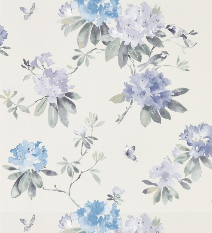 Papel pintado artístico de flores románticas tonos violetas - Esther Abril 127805