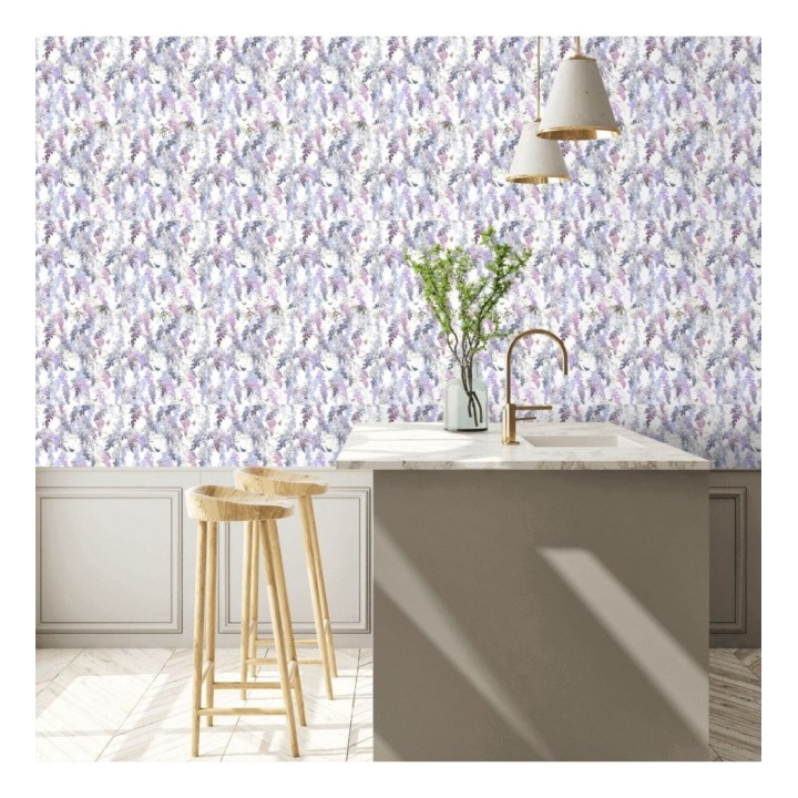 Papel pintado ramilletes de florecillas tonos morados - Paula Spring 127806