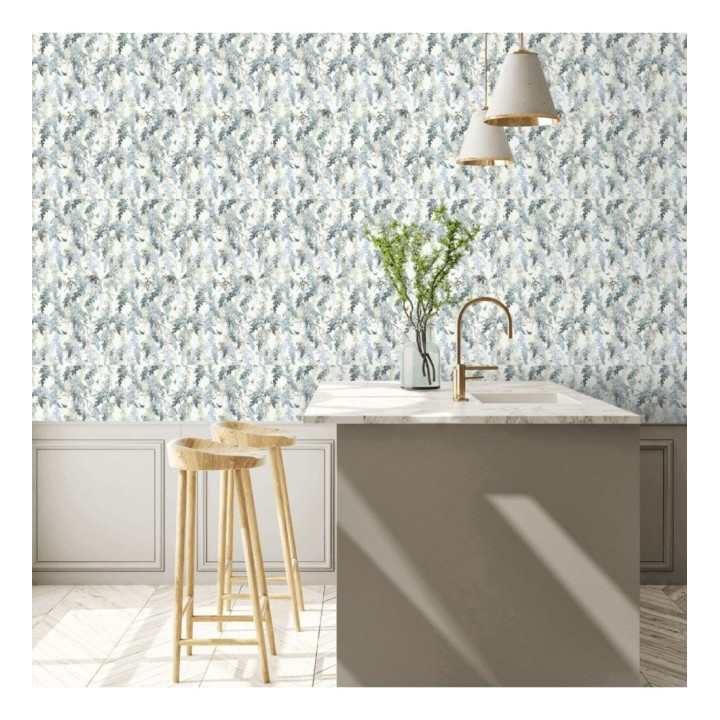 Papel pintado ramilletes de florecillas tonos verdosos - Paula Spring 127807