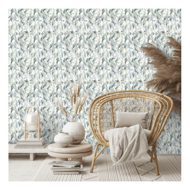 Papel pintado ramilletes de florecillas tonos verdosos - Paula Spring 127807