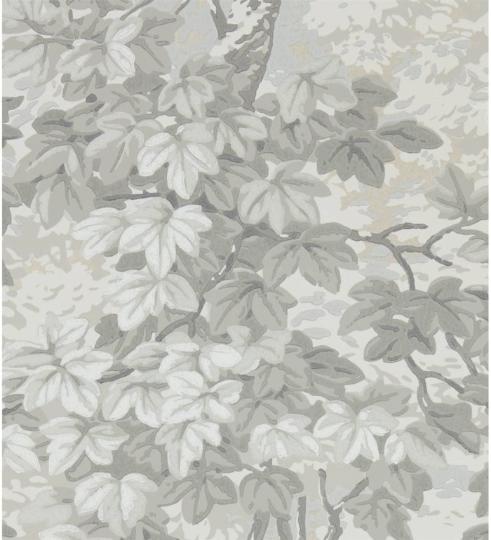 Papel pintado hojas campestres tonos grises - Evelyn Forest 127808