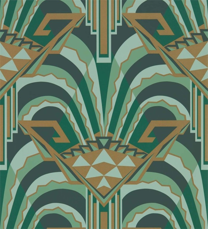 Papel pintado figuras geométricas africanas estilo art decó - Nepal Palace 127812