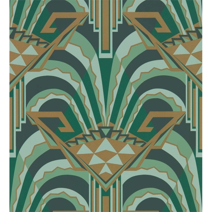 Papel pintado figuras geométricas africanas estilo art decó - Nepal Palace 127812