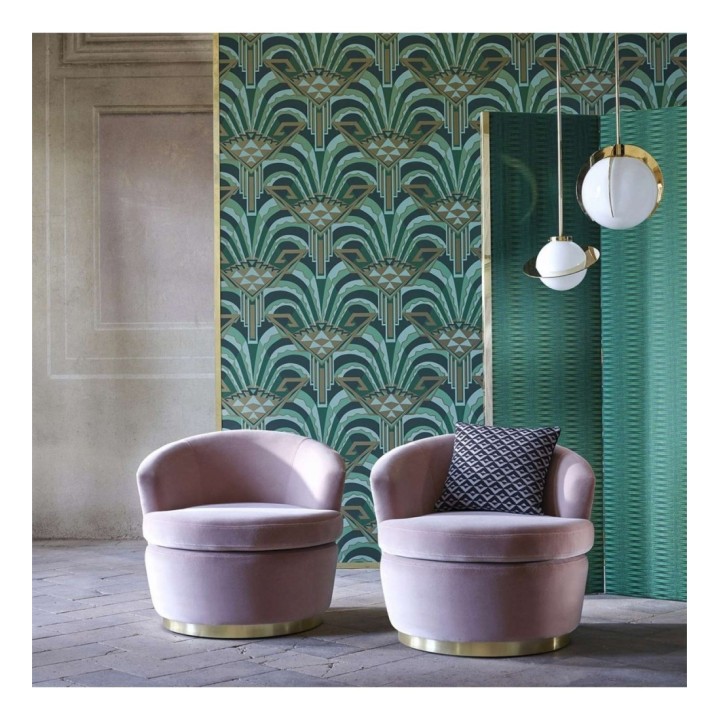 Papel pintado figuras geométricas africanas estilo art decó - Nepal Palace 127812