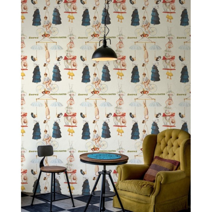 Papel pintado mujeres de circo estilo vintage - Lady Circus 127816