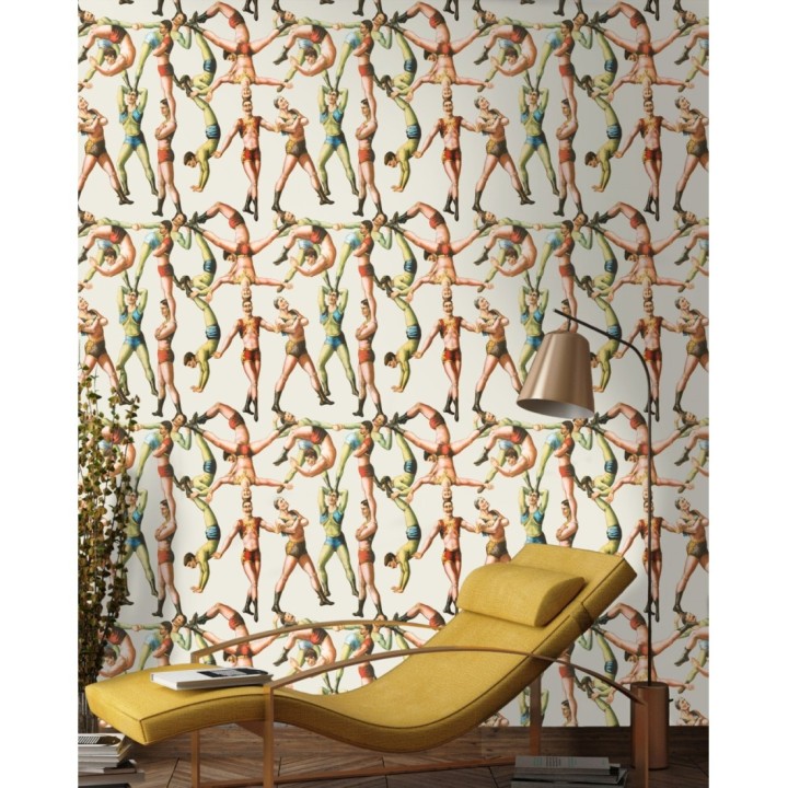 Papel pintado hombres de circo estilo vintage - Bucarest Circus 127819