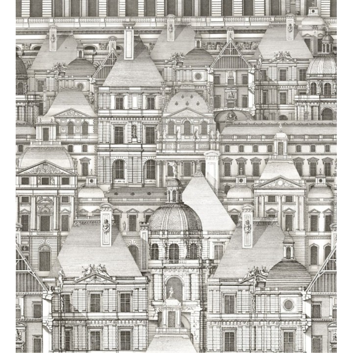 Papel pintado edificios de ciudad histórica tonos grises - No Horizon 127834