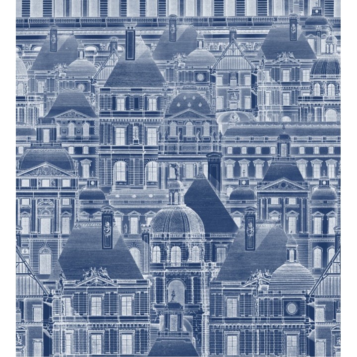 Papel pintado edificios de ciudad histórica tonos azules - No Horizon 127835