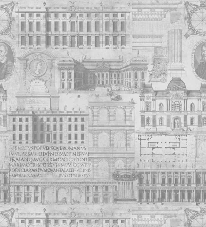 Papel pintado estampa del Senado romano estilo vintage - Senatus 127841