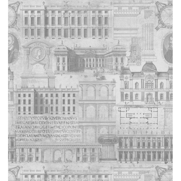 Papel pintado estampa del Senado romano estilo vintage - Senatus 127841