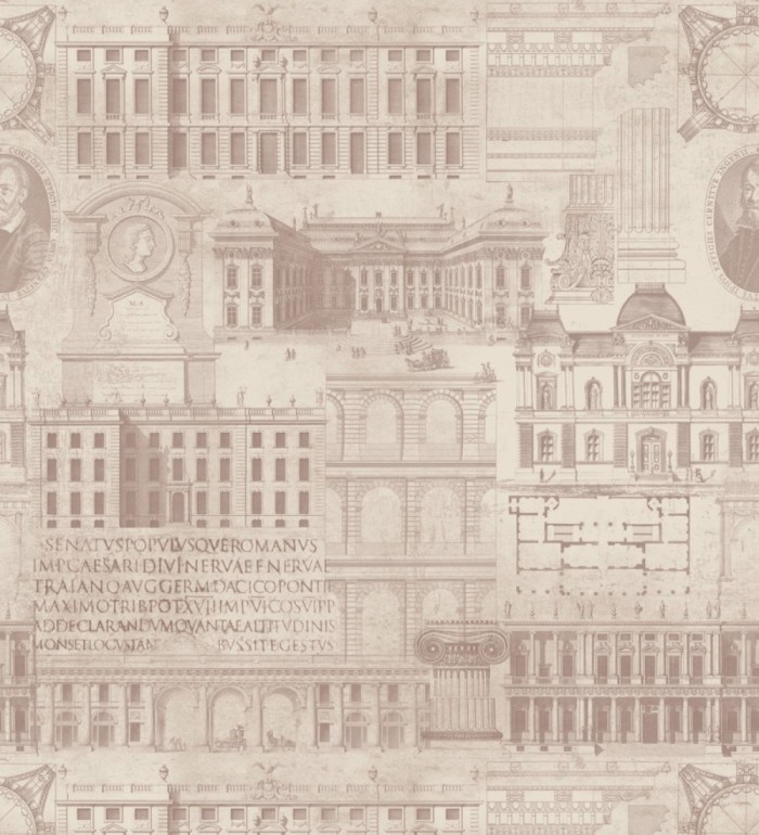 Papel pintado estampa del Senado romano estilo vintage - Senatus 127842