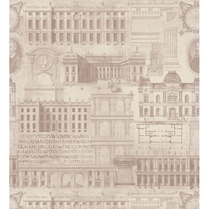 Papel pintado estampa del Senado romano estilo vintage - Senatus 127842