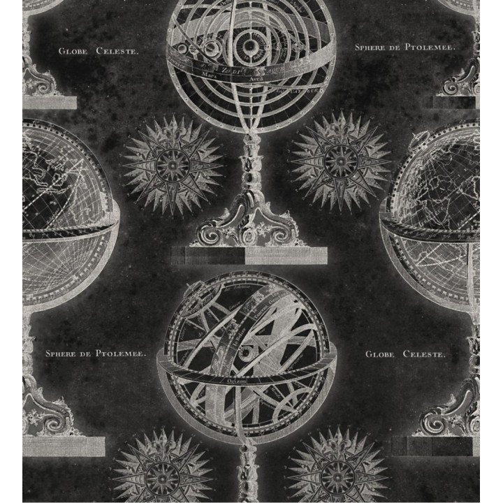 Papel pintado globos terráqueos antiguos estilo vintage - Sferus 127844