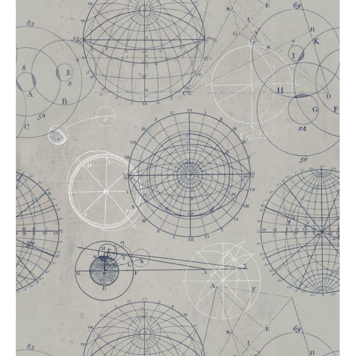 Papel pintado plano de proyecto aritmético vintage - Project Leonardo 127845