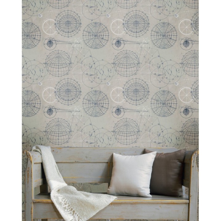 Papel pintado plano de proyecto aritmético vintage - Project Leonardo 127845