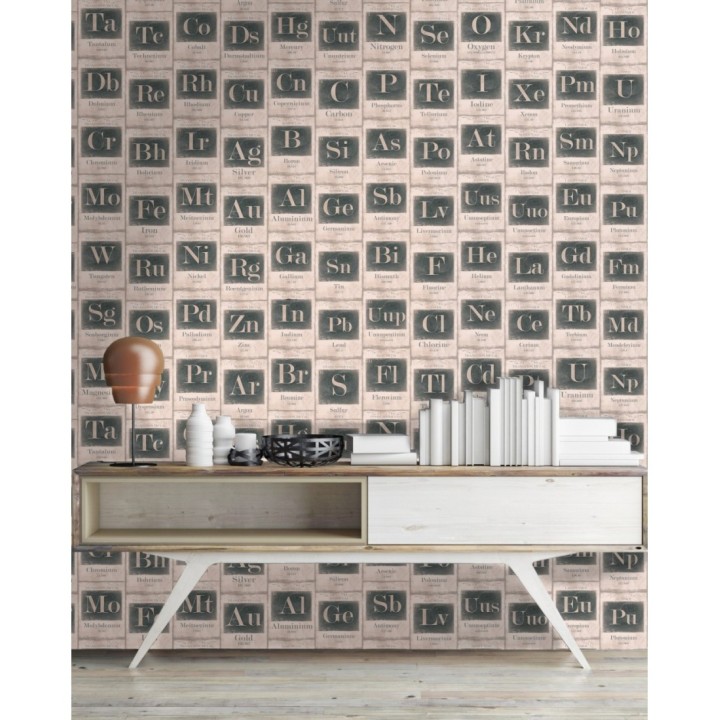 Papel pintado tabla periódica estilo vintage - Chemical Feeling 127855