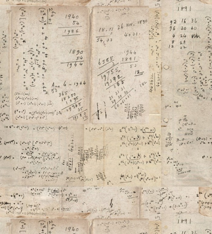 Papel pintado artístico de operaciones matemáticas vintage - Einstein Notes 127858