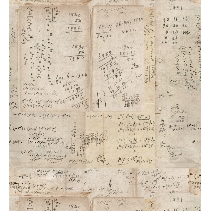 Papel pintado artístico de operaciones matemáticas vintage - Einstein Notes 127858