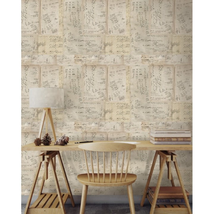 Papel pintado artístico de operaciones matemáticas vintage - Einstein Notes 127858