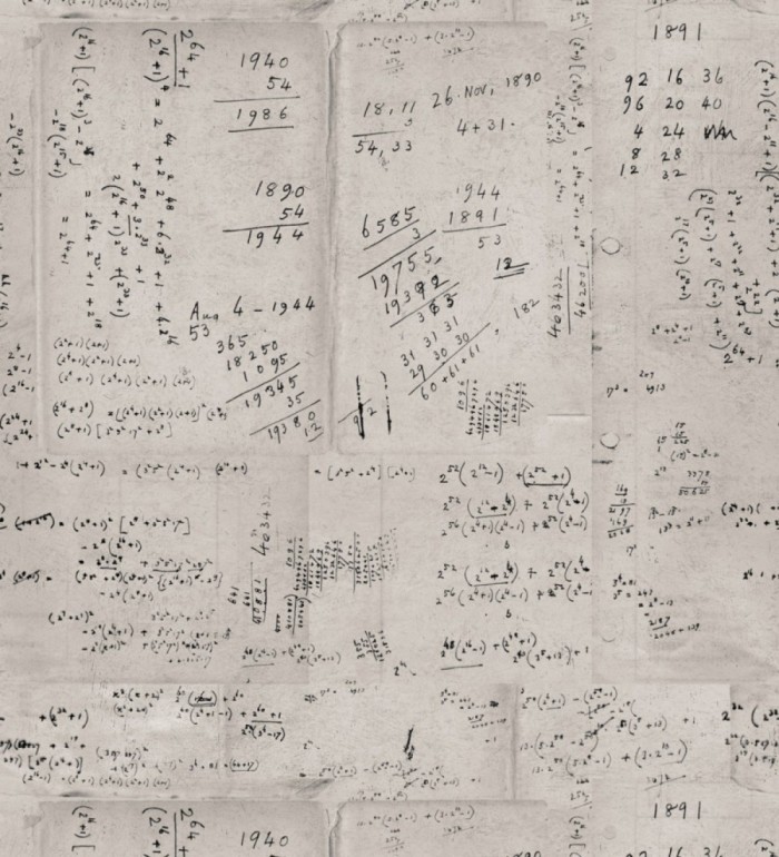 Papel pintado artístico de operaciones matemáticas vintage - Einstein Notes 127859