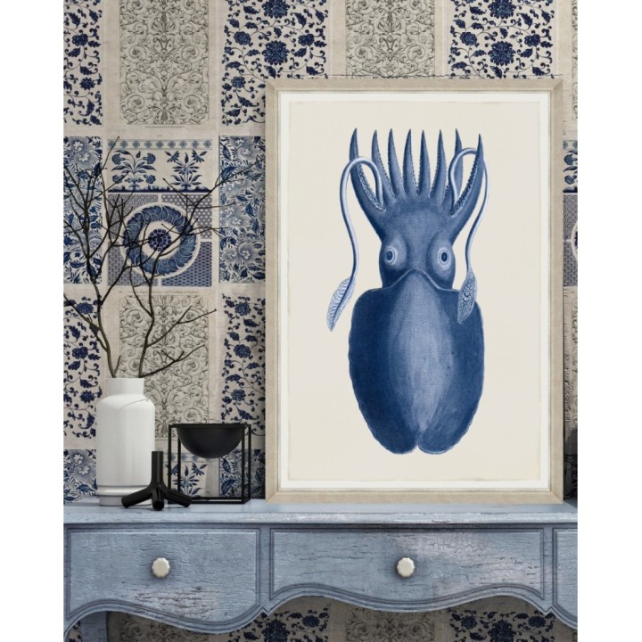 Papel pintado azulejo floral estilo mediterráneo - Cirella Mosaic 127865