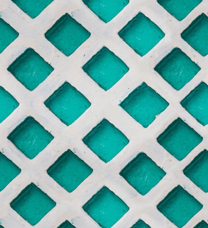 Papel pintado celosía de piedra fondo turquesa - Sorin Net 127869