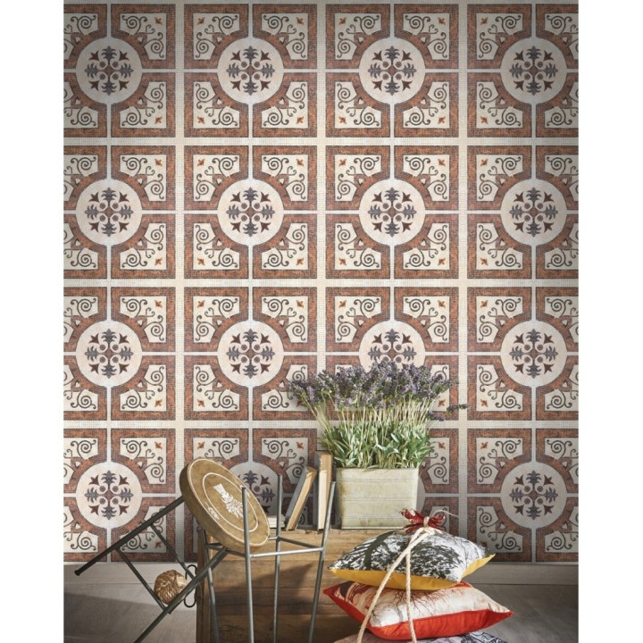 Papel pintado mosaico estilo oriental - Ziduri 127873