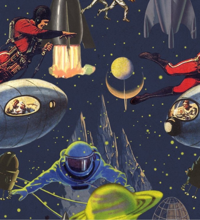 Papel pintado astronautas en el espacio - Space Invadors 127874