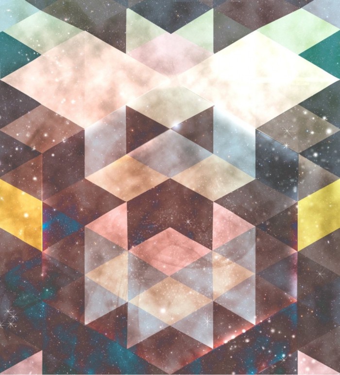 Papel pintado geométrico con elementos de la Galaxia - Andromeda Galaxy 127878