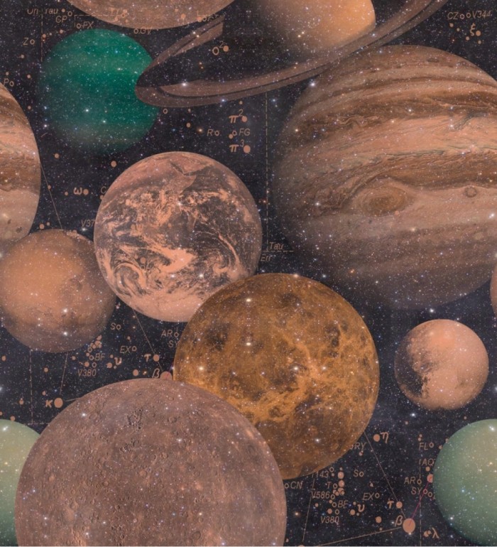 Papel pintado planetas del cosmo vintage - Old Cosmo 127880