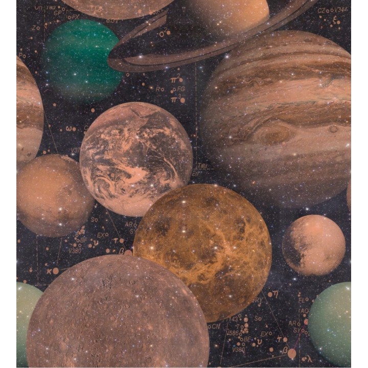 Papel pintado planetas del cosmo vintage - Old Cosmo 127880