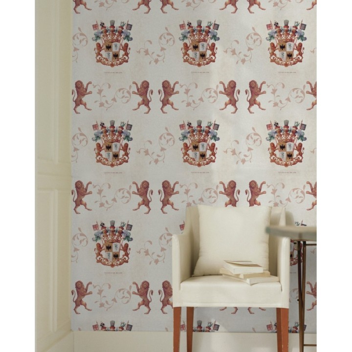 Papel pintado escudos heráldicos estilo vintage - Visconti Scudo 127891