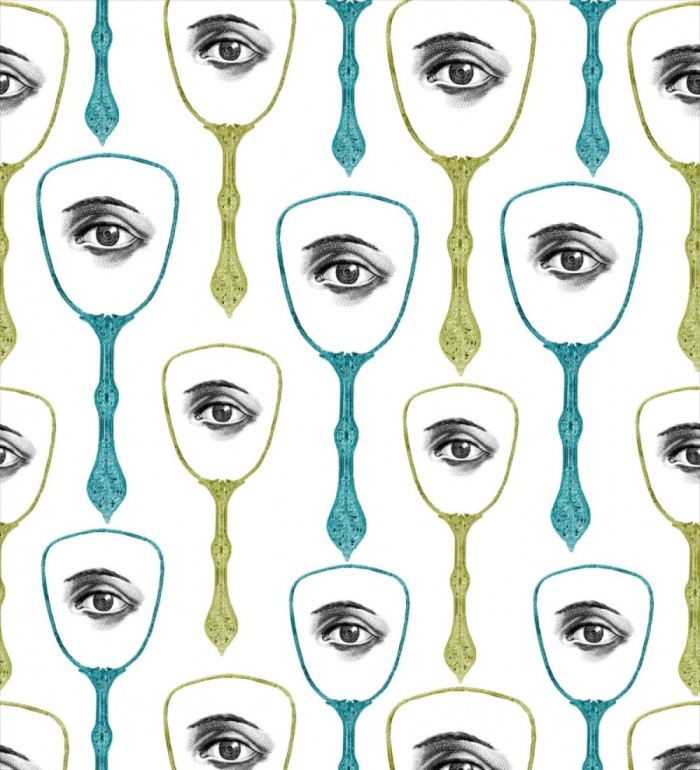 Papel pintado reflejo de ojos en espejo - Reflecting Mirror 127894