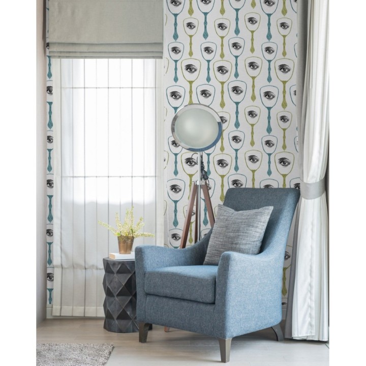 Papel pintado reflejo de ojos en espejo - Reflecting Mirror 127894