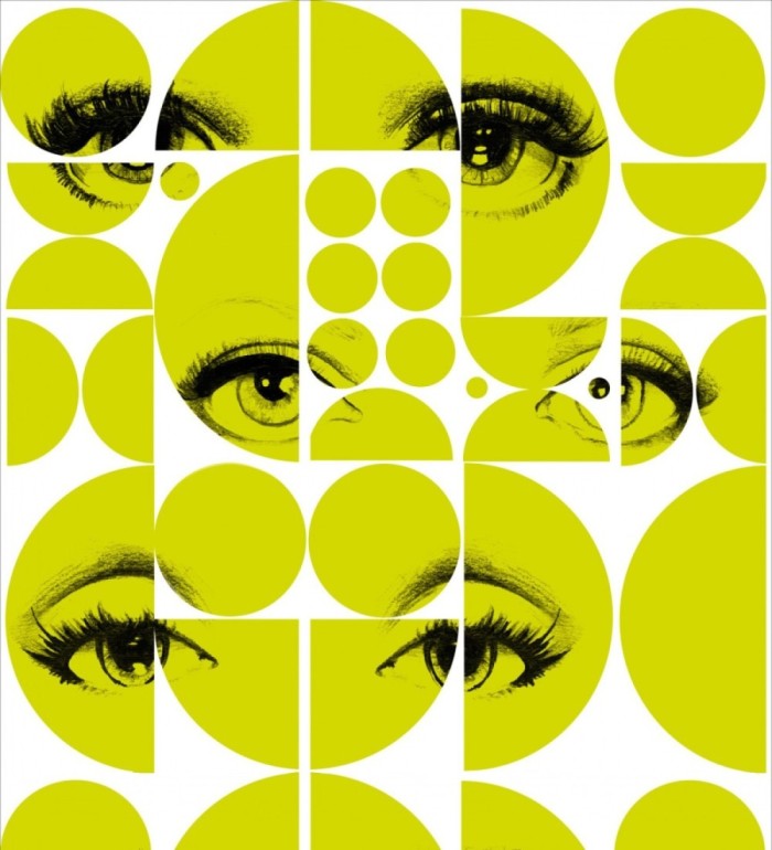 Papel pintado miradas en círculos estilo pop - Bardot Look 127898