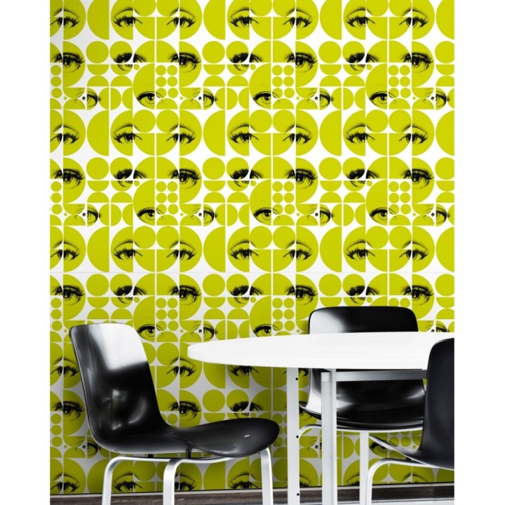 Papel pintado miradas en círculos estilo pop - Bardot Look 127898